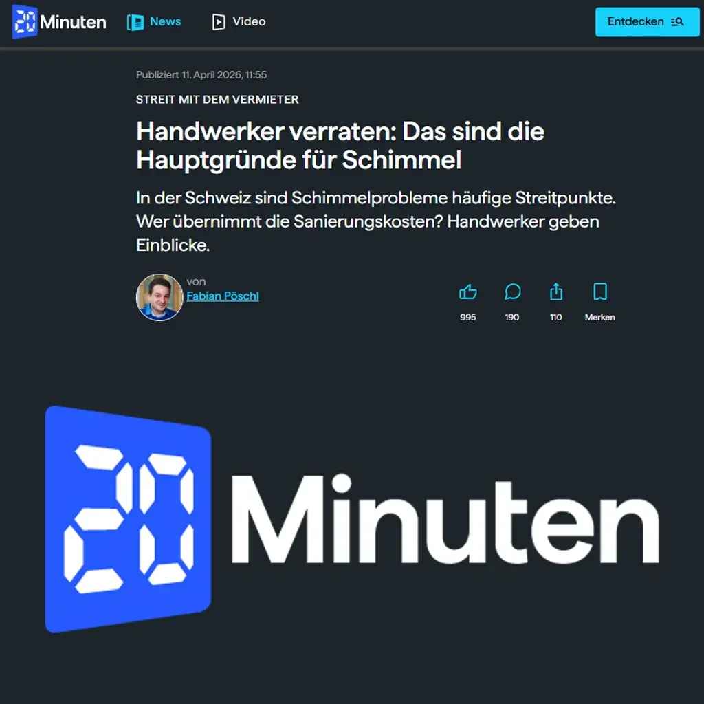 Bericht in 20 Minuten über Schimmel und Bauexperten