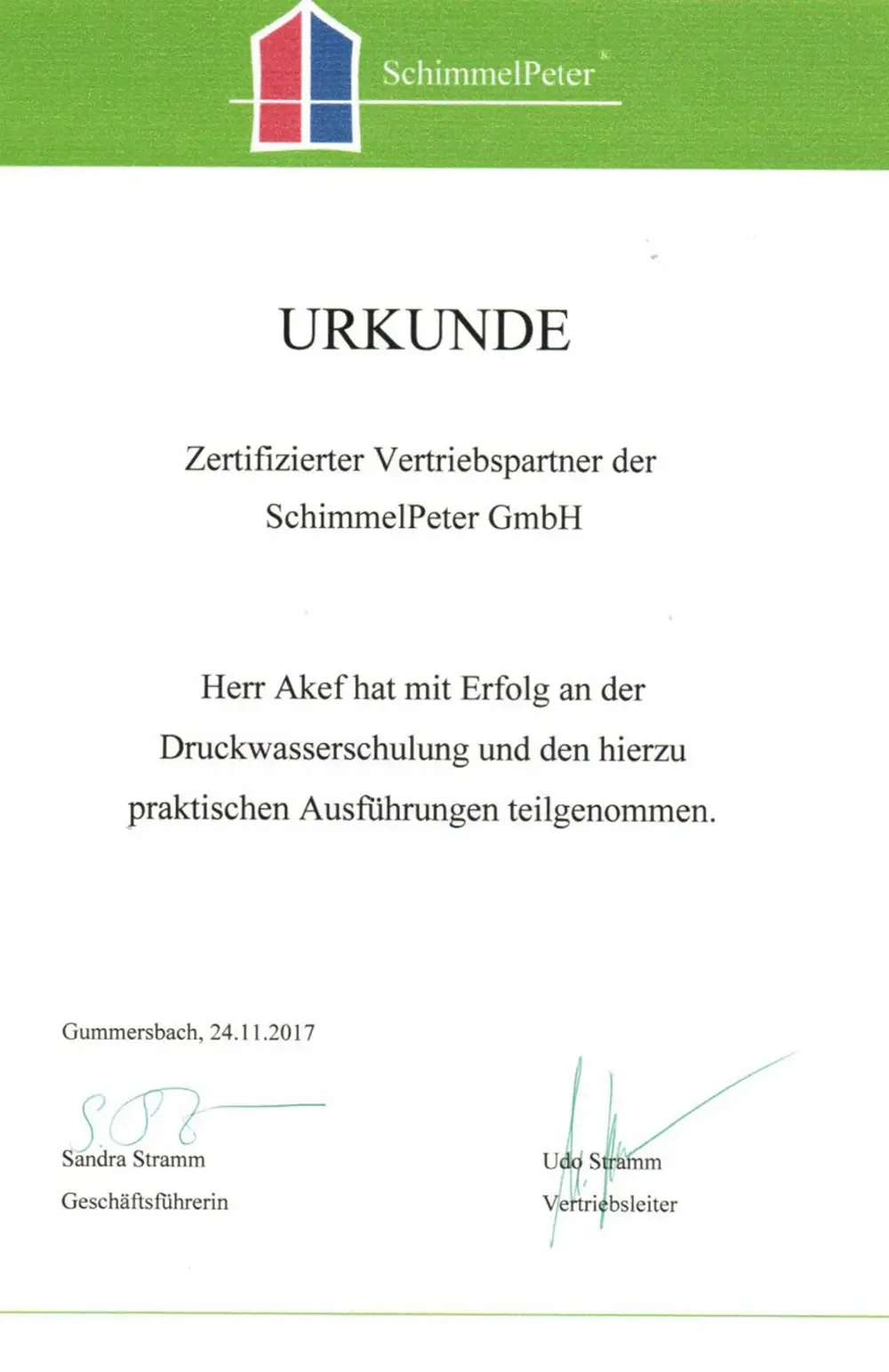 Urkunde-SchimmelPeter Zertifikate- Swiss Renovation-02